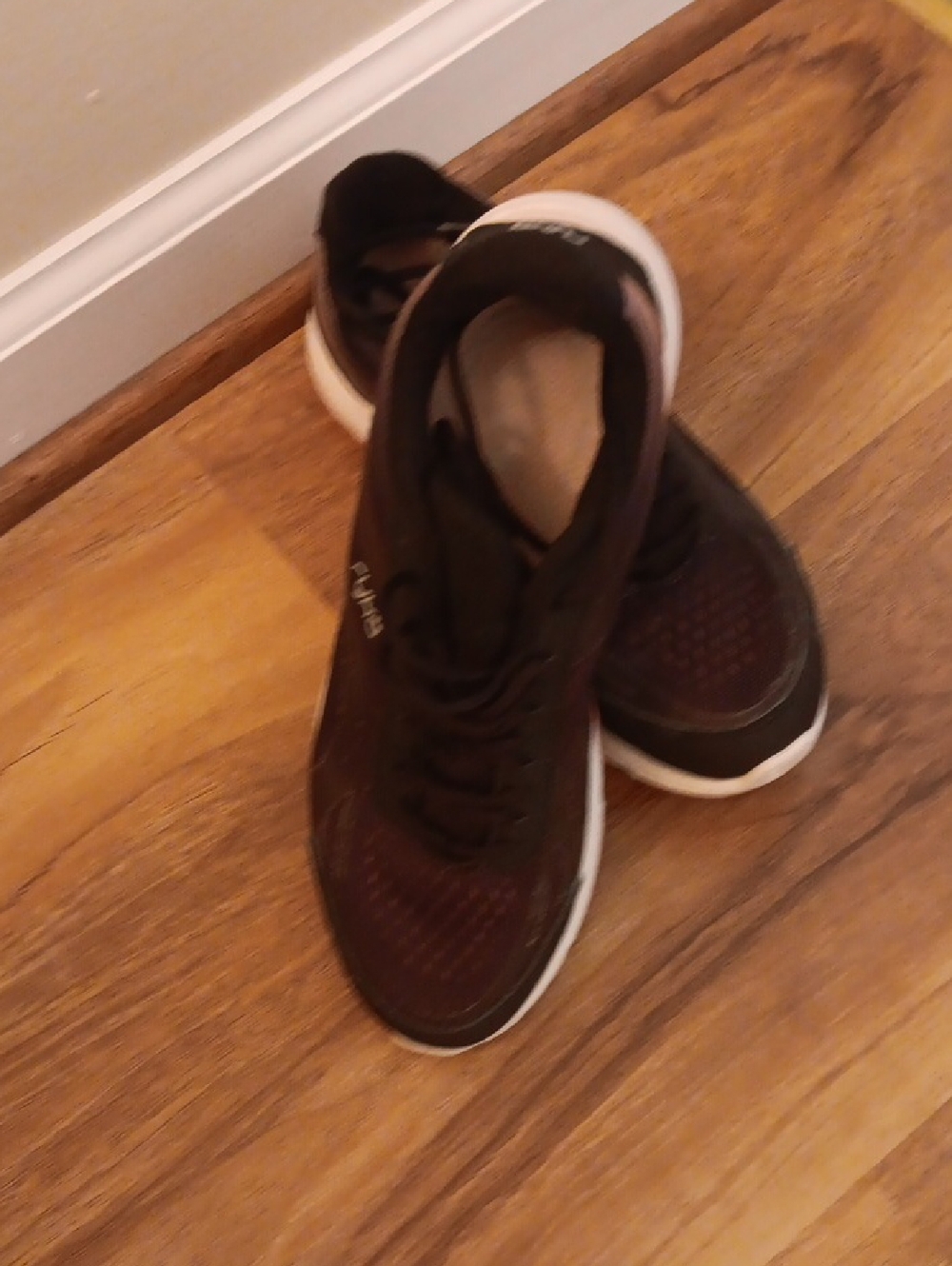 Women's Black and Pink Athletic Sneakers